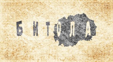 Kuzey Makedonya Bitola Kaya Tahta Tipografi Haritası