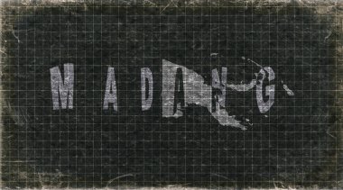 Papua Yeni Gine Madang Retro Tipografi Haritası