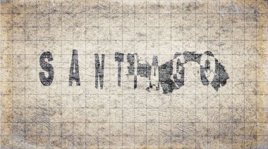 Panama Santiago Retro Tipografi Haritası