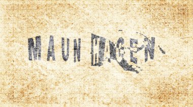 Papua Yeni Gine Dağı Hagen Kiremit Tahta Tipografi Haritası