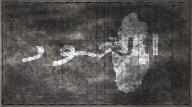 Katar Al Khor Tebeşir Tahta Tipografi Haritası