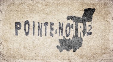 Kongo Pointe Noire Retro Typography Haritası Cumhuriyeti