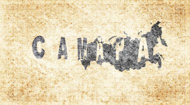 Rusya Samara Kiremit Tahta Tipografi Haritası