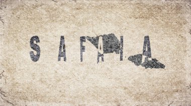 Samoa Safaia Retro Tipografi Haritası