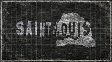 Senegal Saint Louis Tebeşir Tahta Haritası