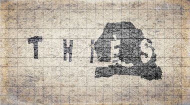 Senegal Thies Retro Tipografi Haritası