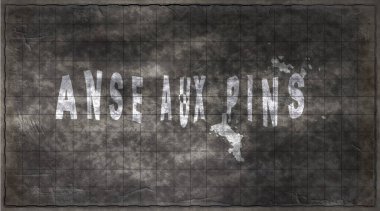 Seyşeller Anse Aux Karton Tahta Tipografi Haritasını İğneledi