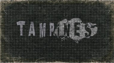 Singapur Tampinleri Retro Tipografi Haritası