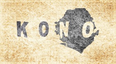 Sierra Leone Kono Kaya Tahtası Tipografi Haritası