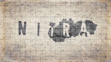 Slovakya Nitra Retro Tipografi Haritası