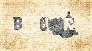 Güney Sudan Bor Tebeşir Tahta Tipografi Haritası