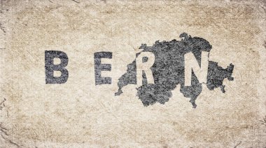 İsviçre Bern Retro Tipografi Haritası