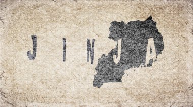 Uganda Jinja Retro Tipografi Haritası