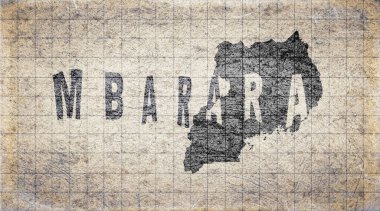 Uganda Mbarara Retro Tipografi Haritası