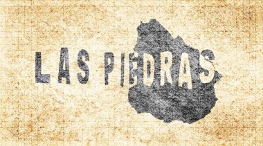 Uruguay Las Piedras Kiremit Tahta Tipografi Haritası