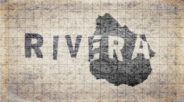 Uruguay Rivera Retro Tipografi Haritası