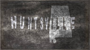 Alabama Huntsville Tebeşir Tahta Haritası