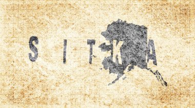 Alaska Sitka Kiremit Tahta Tipografi Haritası