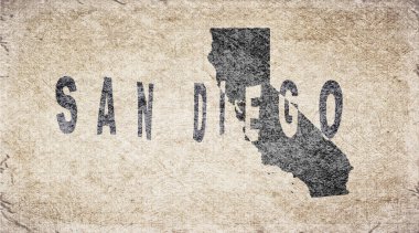 California San Diego Retro Tipografi Haritası