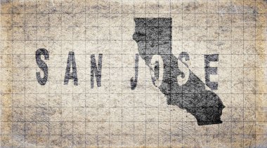 California San Jose Retro Tipografi Haritası
