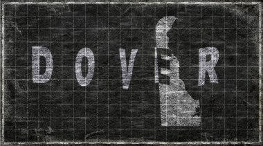 Delaware Dover Kiremit Tahta Tipografi Haritası