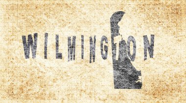 Delaware Wilmington Kiremit Tahta Tipografi Haritası