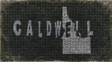 Idaho Caldwell Retro Tipografi Haritası