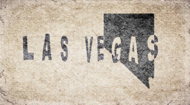 Nevada Las Vegas Retro Tipografi Haritası