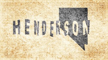 Nevada Henderson Kiremit Tahta Tipografi Haritası