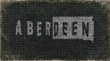 Güney Dakota Aberdeen Retro Tipografi Haritası