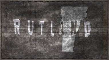 Vermont Rutland Kiremit Tahta Tipografi Haritası