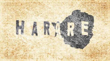 Zimbabwe Harare Kiremit Tahta Haritası