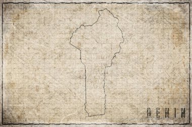 Benin 'in Eski Kağıt Haritası, Tarihi Harita