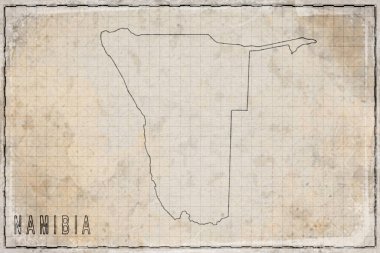 Namibya 'nın Eski Kağıt Haritası, Tarihi Harita