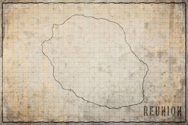 Tarihi Haritada Eski Kağıt Buluşma Haritası