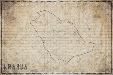 Ruanda 'nın Eski Kağıt Haritası, Tarihi Harita
