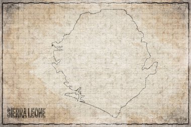 Sierra Leone 'nin Eski Kağıt Haritası, Tarihi Harita