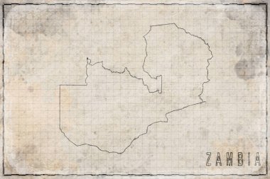 Zambiya 'nın Antik Kağıt Haritası, Tarihi Harita