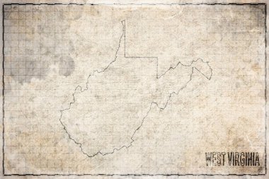 Tarihi Haritada Batı Virginia 'nın Antik Haritası