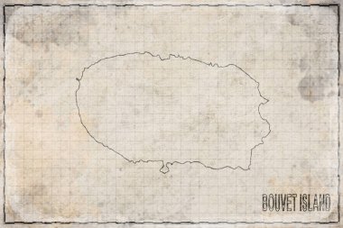 Bouvet Adası 'nın Antika Haritası Tarihi Kağıt, Tarihi Harita