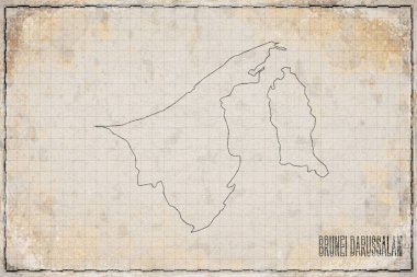 Brunei 'nin Antika Haritası Darussalam Tarihi Kağıt, Tarihi Harita