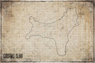 Yılbaşı Adasının Antik Haritası Tarihi Kağıt, Tarihi Harita