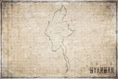 Myanmar 'ın Antik Kağıt Haritası, Tarihi Harita