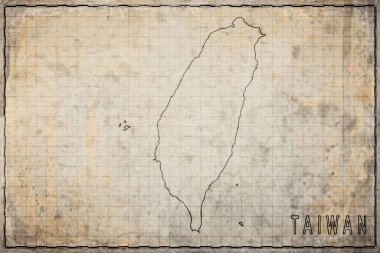 Antika Tayvan Haritası Tarihi Kağıt, Tarihi Harita