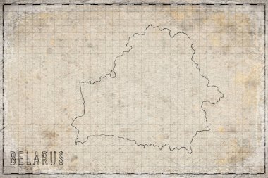Belarus 'un Eski Kağıt Haritası, Tarihi Harita