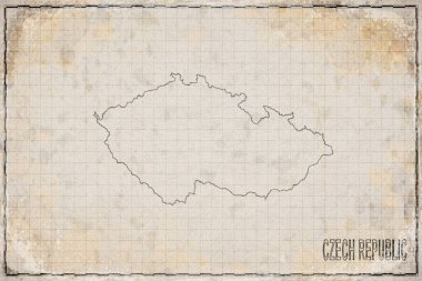 Çek Cumhuriyeti 'nin Eski Kağıt, Tarihi Harita Haritası