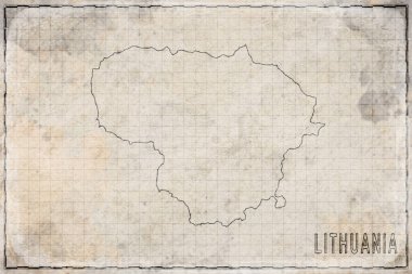 Litvanya 'nın Eski Kağıt Haritası, Tarihi Harita