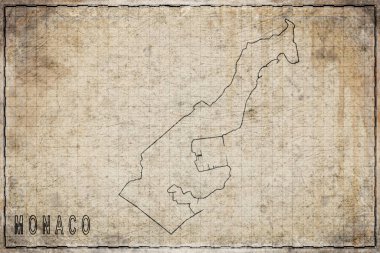 Monako 'nun Eski Kağıt Haritası, Tarihi Harita