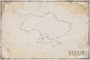 Ukrayna 'nın Eski Kağıt Tarihi Haritası