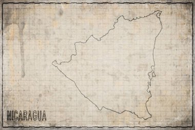 Nikaragua 'nın Antik Kağıt Haritası, Tarihi Harita